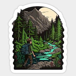 Cute Hiker Design - Buy and Plant a Tree Sticker